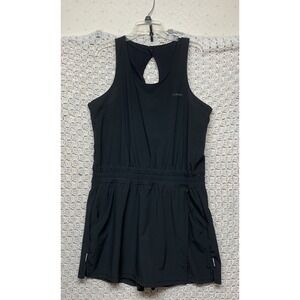 Columbia Alpine Chill Zero Romper Shorts Skort Women Sz L Black Pockets Safari